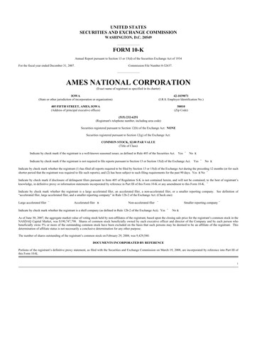 Thumbnail Ames National Corp. 10-K Annual Report 