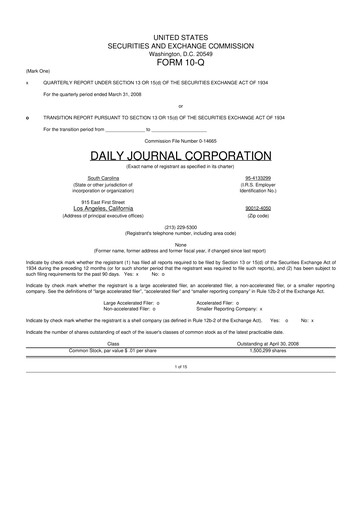 Thumbnail Daily Journal 10-Q Quarterly Report FY 