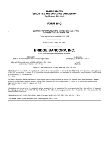 Miniature Dime Community Bancshares 10-Q Rapport trimestriel  