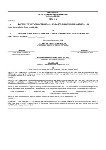 Thumbnail Abeona Therapeutics
 10-Q Quarterly Report FY 