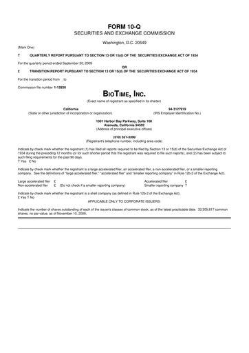 Thumbnail Lineage Cell Therapeutics
 10-Q Quarterly Report FY 