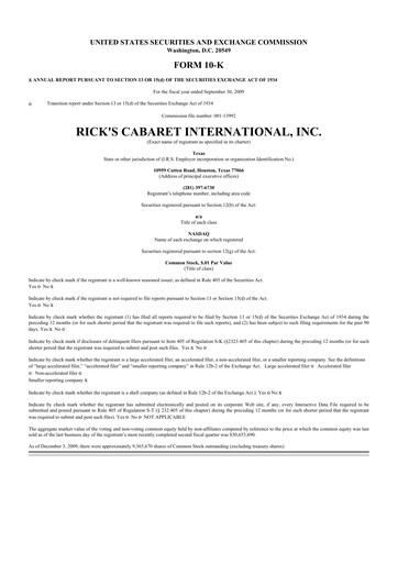 Thumbnail RCI Hospitality Holdings 10-K Annual Report 