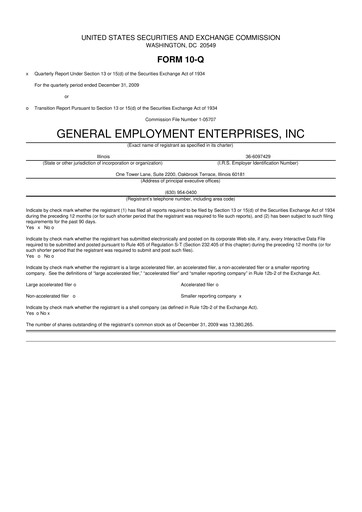 Vorschaubild GEE Group 10-Q Quartalsbericht  