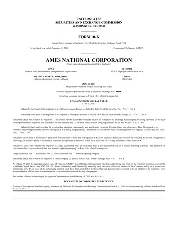 Thumbnail Ames National Corp. 10-K Annual Report 