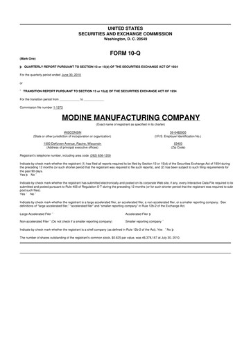 Thumbnail Modine Manufacturing
 10-Q Quarterly Report FY 