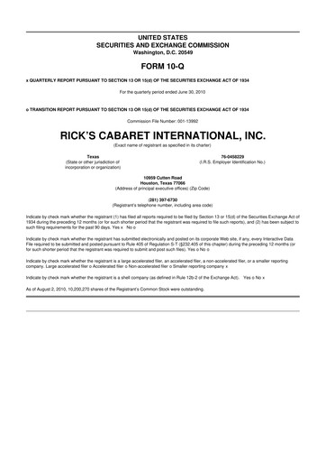 Thumbnail RCI Hospitality Holdings 10-Q Quarterly Report FY 