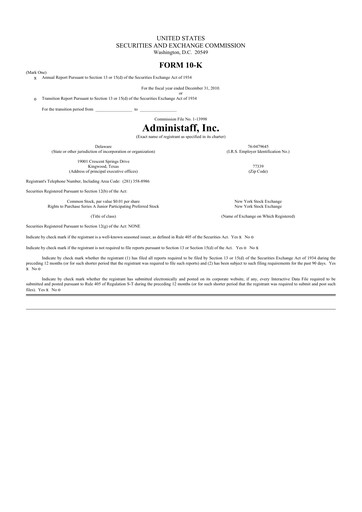 Thumbnail Insperity
 10-K Annual Report 2010