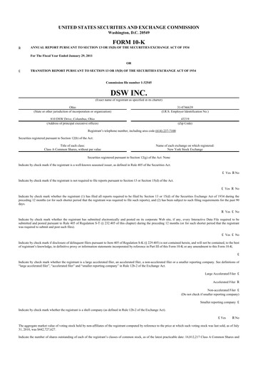 Thumbnail Designer Brands
 10-K Annual Report 