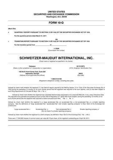 Thumbnail Mativ Holdings 10-Q Quarterly Report FY2011 
