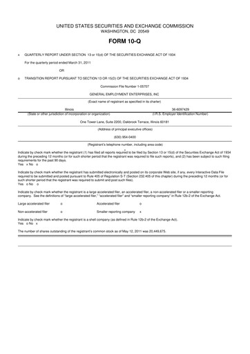 Vorschaubild GEE Group 10-Q Quartalsbericht  