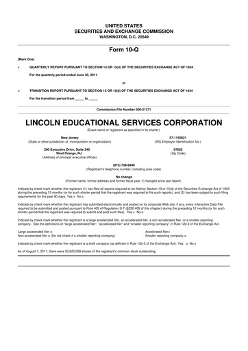 Thumbnail Lincoln Educational Services 10-Q Quarterly Report FY2011 