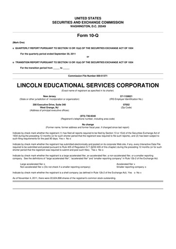 Thumbnail Lincoln Educational Services 10-Q Quarterly Report FY2011 