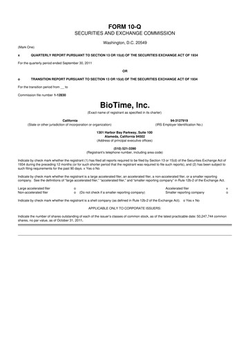 Thumbnail Lineage Cell Therapeutics
 10-Q Quarterly Report FY2011 