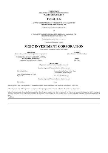 Thumbnail MGIC Investment
 10-K Annual Report 2011