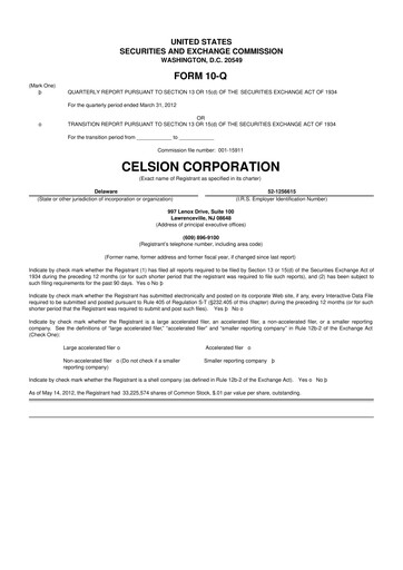 Miniature Imunon 10-Q Rapport trimestriel 2012 