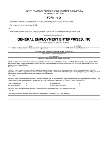 Vorschaubild GEE Group 10-Q Quartalsbericht 2012 