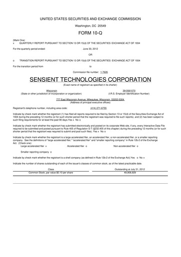 Thumbnail Sensient Technologies
 10-Q Quarterly Report FY2012 