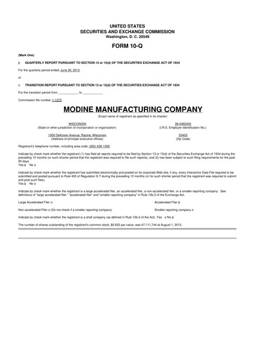 Thumbnail Modine Manufacturing
 10-Q Quarterly Report FY2013 
