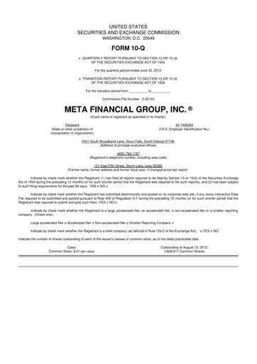 Thumbnail Pathward Financial
 10-Q Quarterly Report FY2012 
