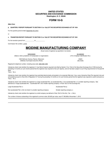 Thumbnail Modine Manufacturing
 10-Q Quarterly Report FY2013 