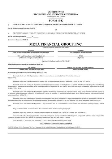 Thumbnail Pathward Financial
 10-K Annual Report 2012