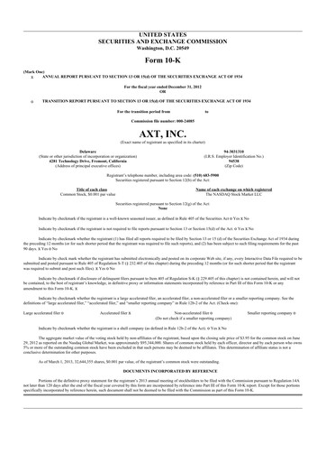 Thumbnail AXT Inc
 10-K Annual Report 2012