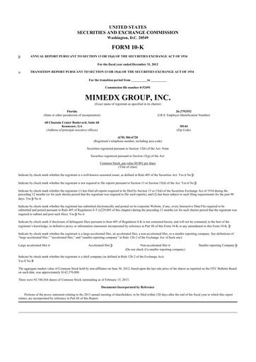 Vorschaubild MiMedx Group 10-K Jahresbericht 2012