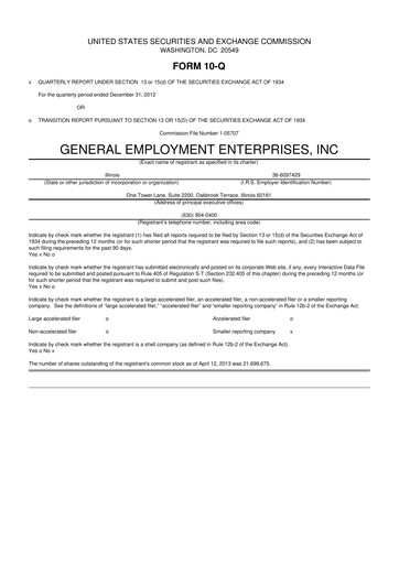 Vorschaubild GEE Group 10-Q Quartalsbericht 2013 