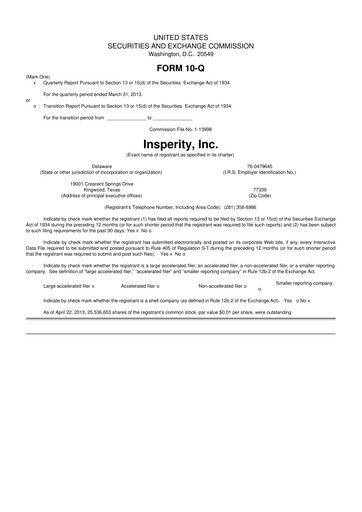 Thumbnail Insperity
 10-Q Quarterly Report FY2013 