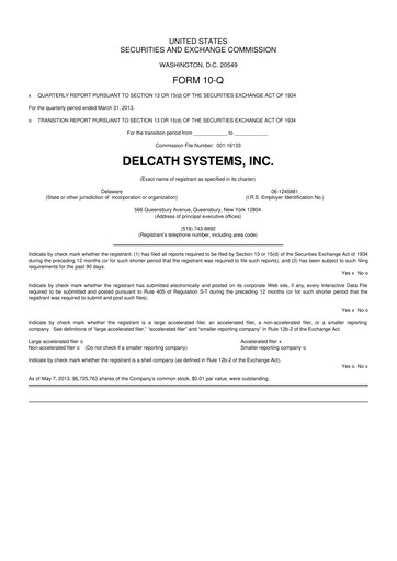 Vorschaubild Delcath Systems 10-Q Quartalsbericht 2013 