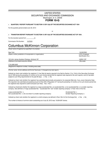 Miniature Columbus McKinnon 10-Q Rapport trimestriel 2014 