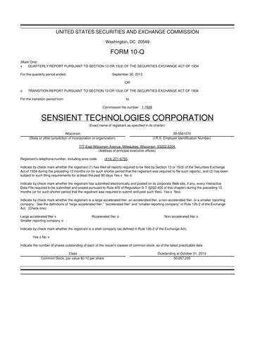 Thumbnail Sensient Technologies
 10-Q Quarterly Report FY2013 
