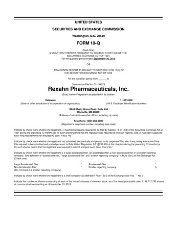 Vorschaubild Opus Genetics 10-Q Quartalsbericht 2013 