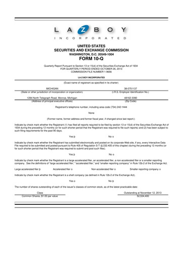 Thumbnail La-Z-Boy
 10-Q Quarterly Report FY2014 