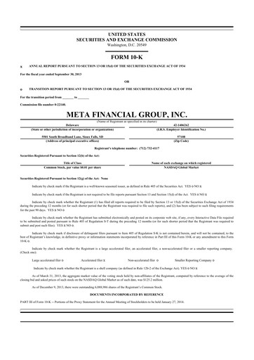 Thumbnail Pathward Financial
 10-K Annual Report 2013