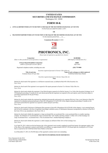Thumbnail Photronics 10-K Annual Report 2013