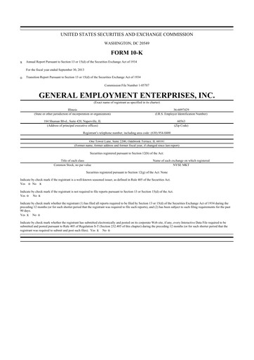 Thumbnail GEE Group 10-K Annual Report 2013