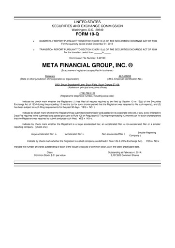 Thumbnail Pathward Financial
 10-Q Quarterly Report FY2014 