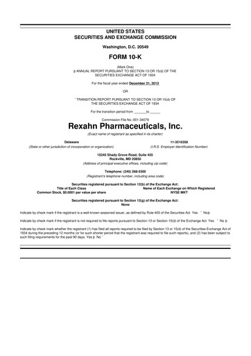 Vorschaubild Opus Genetics 10-K Jahresbericht 2013