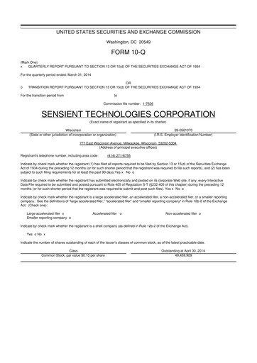 Thumbnail Sensient Technologies
 10-Q Quarterly Report FY2014 