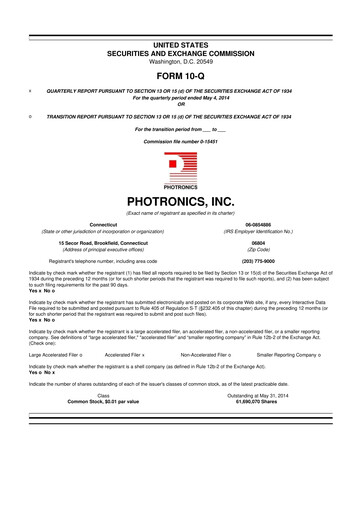 Thumbnail Photronics 10-Q Quarterly Report FY2014 