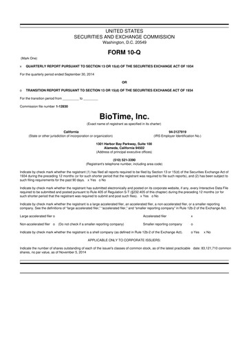 Thumbnail Lineage Cell Therapeutics
 10-Q Quarterly Report FY2014 
