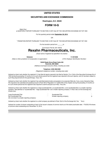 Vorschaubild Opus Genetics 10-Q Quartalsbericht 2014 