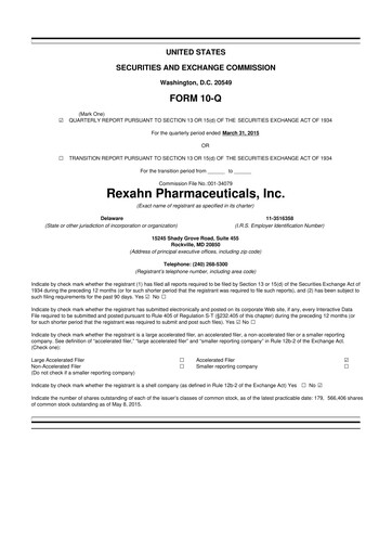 Vorschaubild Opus Genetics 10-Q Quartalsbericht 2015 