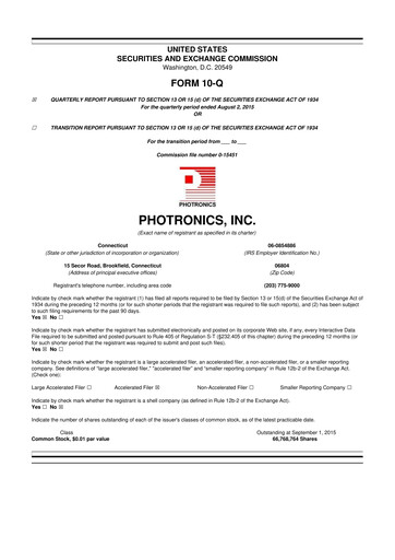 Thumbnail Photronics 10-Q Quarterly Report FY2015 