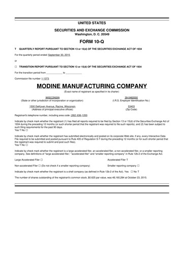 Thumbnail Modine Manufacturing
 10-Q Quarterly Report FY2016 