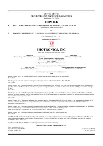 Thumbnail Photronics 10-K Annual Report 2015