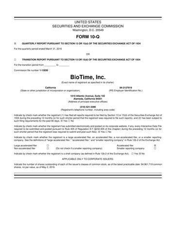 Thumbnail Lineage Cell Therapeutics
 10-Q Quarterly Report FY2016 