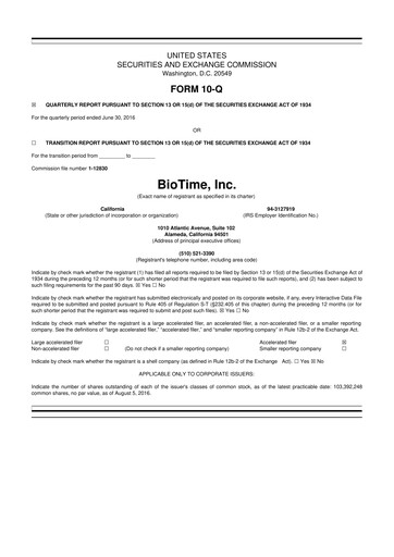 Thumbnail Lineage Cell Therapeutics
 10-Q Quarterly Report FY2016 