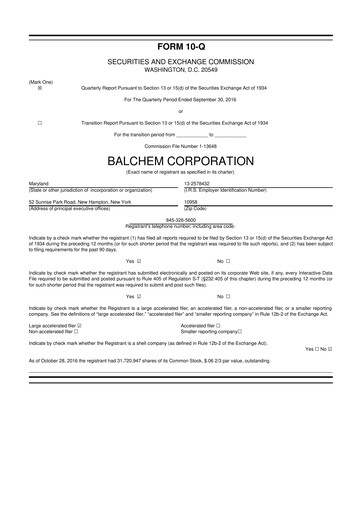 Thumbnail Balchem 10-Q Quarterly Report FY2016 